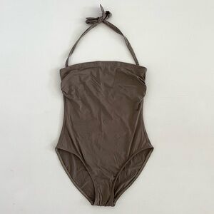 Kiwi Saint Tropez Girls Swim Taupe Strapless One Piece Bathing suit